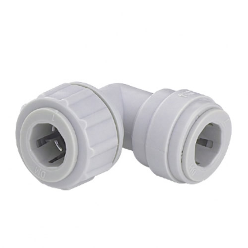 Engate rapido cotovelo Inox 3/8" x tubo 3/8"
