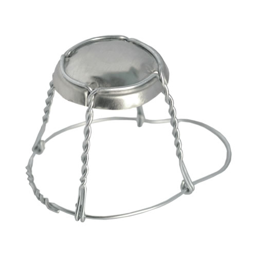 Gaiola Prata com Chapeu para Rolha de Espumante