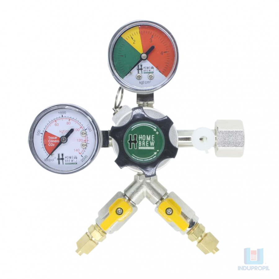 Regulador de Pressão saida Dupla Aluminio