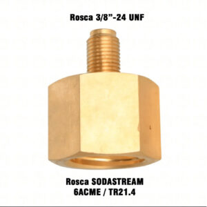 Adaptador Sodastream 6ACME (europa/usa) para mini reguladoras 3/8"-24UNF